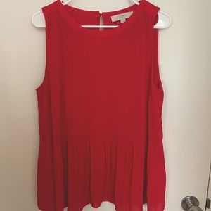 BRAND NEW! Never worn Sleeveless red top from loft! Great for work